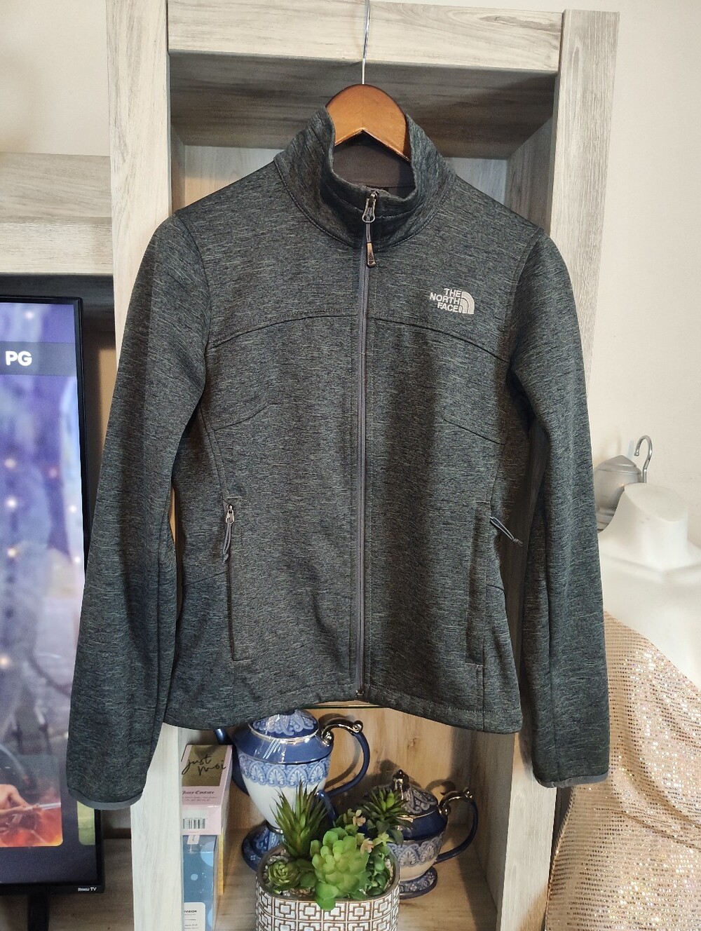 The North Face Women's Charcoal Gray Full-Zip Utility Jacket SZ XS Good Conditio